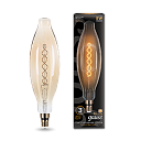 Лампа Gauss Filament BT120 8W 620lm 2400К Е27 golden flexible LED 1/10