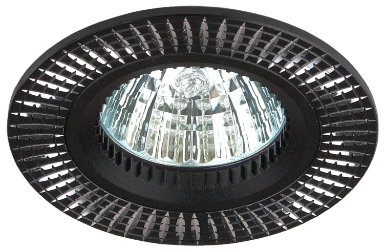 Светильник (ГЛН) MR-16 непов. 50Вт GU5.3 12В алюм черн/серебр. ЭРА