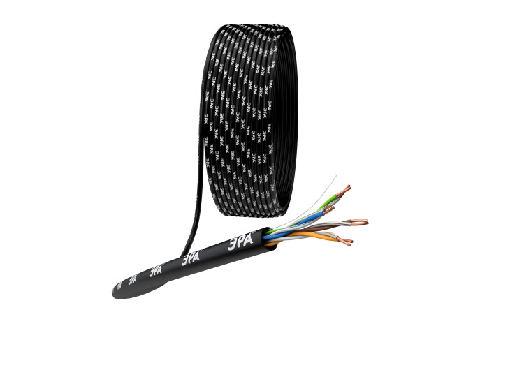 Кабель витая пара ЭРА U/UTP 4x2x24 AWG Cat5e CU PE OUTDOOR 305м