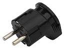 Вилка 2P+E угловая  16А черная ЭРА-Вилки на кабель - купить по низкой цене в интернет-магазине, характеристики, отзывы | АВС-электро