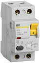Устр-во защит. откл. (УЗО, ВДТ) 2-пол. (2P)  40А 300мА тип AC ВД1-63 IEK-Устройства защитного отключения (УЗО) - купить по низкой цене в интернет-магазине, характеристики, отзывы | АВС-электро