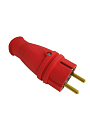 Вилка переносная штепсельная B16-001 16А красная IP44 PLEXUP-Вилки на кабель - купить по низкой цене в интернет-магазине, характеристики, отзывы | АВС-электро