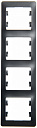 GLOSSA 4-постовая РАМКА, вертикальная, АНТРАЦИТ-Рамки для ЭУИ - купить по низкой цене в интернет-магазине, характеристики, отзывы | АВС-электро