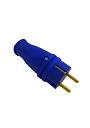 Вилка переносная штепсельная B16-001 16А синяя IP44 PLEXUP-Вилки на кабель - купить по низкой цене в интернет-магазине, характеристики, отзывы | АВС-электро