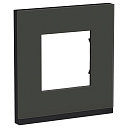Рамка 1-пост. горизонтальная, черное стекло/антрацит UNICA PURE-Рамки для ЭУИ - купить по низкой цене в интернет-магазине, характеристики, отзывы | АВС-электро