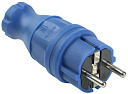 Вилка 2Р+Е прямая каучуковая 16А IP44 синяя ИЭК-Вилки на кабель - купить по низкой цене в интернет-магазине, характеристики, отзывы | АВС-электро