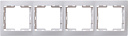 Рамка 4-мест. гориз. белая РГ-4-КБ КВАРТА ИЭК-Электроустановочные изделия (ЭУИ) - купить по низкой цене в интернет-магазине, характеристики, отзывы | АВС-электро