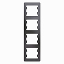 GLOSSA 4-постовая РАМКА, вертикальная, ГРАФИТ-Рамки для ЭУИ - купить по низкой цене в интернет-магазине, характеристики, отзывы | АВС-электро